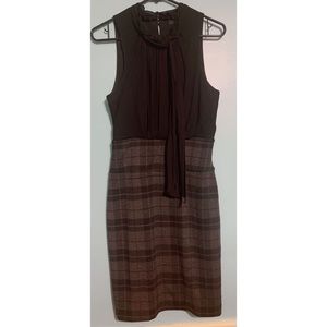 BCBGMAXAZRIA | Black/Grey Two Tone Plaid Dress 6